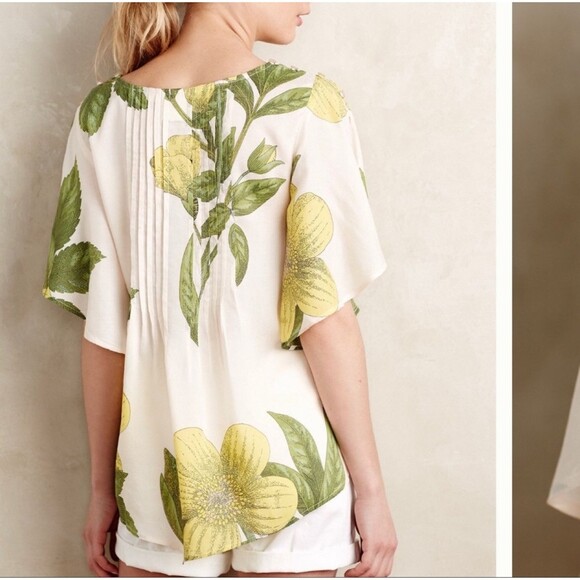 Anthropologie’s Maeve Maya Flutter Blouse Size 2 - Picture 2 of 12